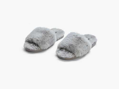 Tofflor i fuskpäls – 50% rabatt